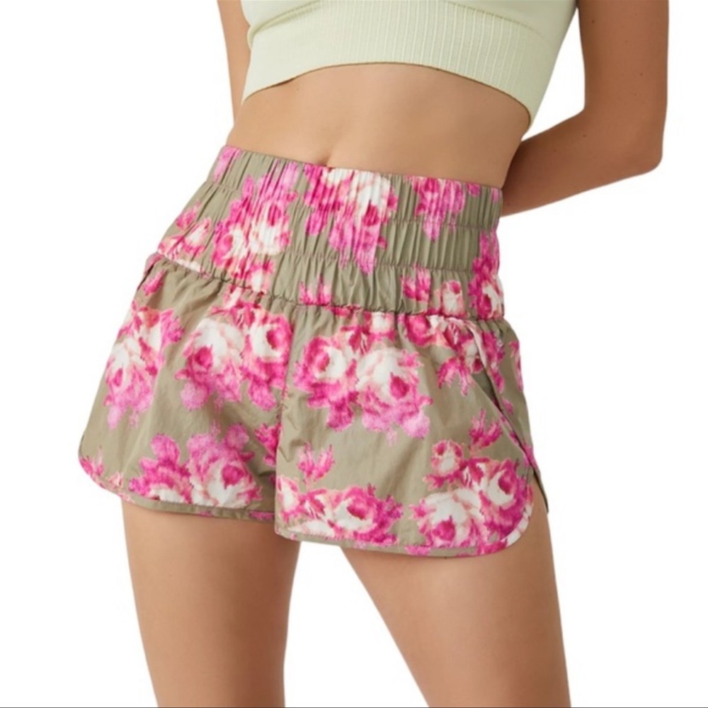NWT Free People Movement “The Way Home” Military Rose Combo Shorts